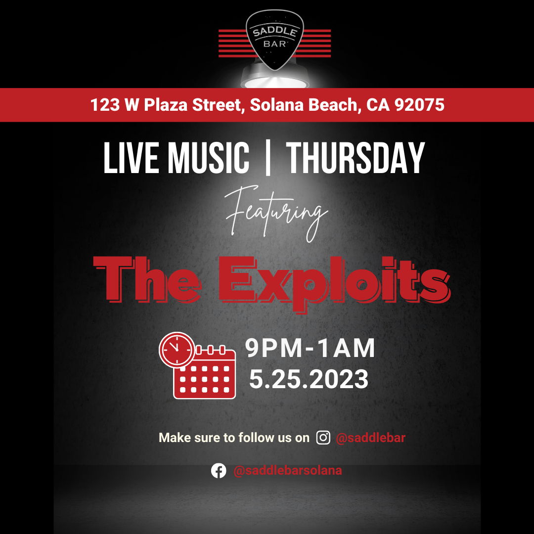 **LIVE BAND THURSDAY** The Exploits - Alt Rock Covers - 5/25/2023 9pm
